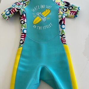 Dive & Sail Colorful Kids' Spring Wetsuit with Graphic Print Size L